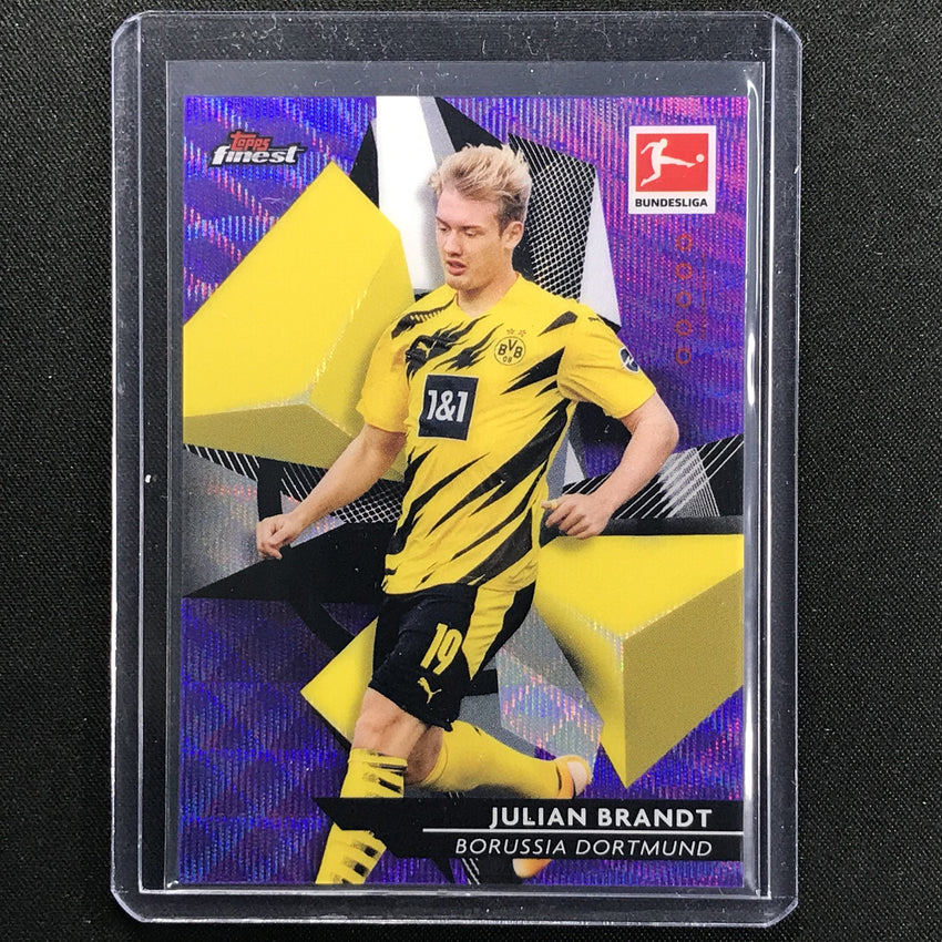 2020-21 Finest Bundesliga Julian Brandt Base Refractor Purple Wave 236/250