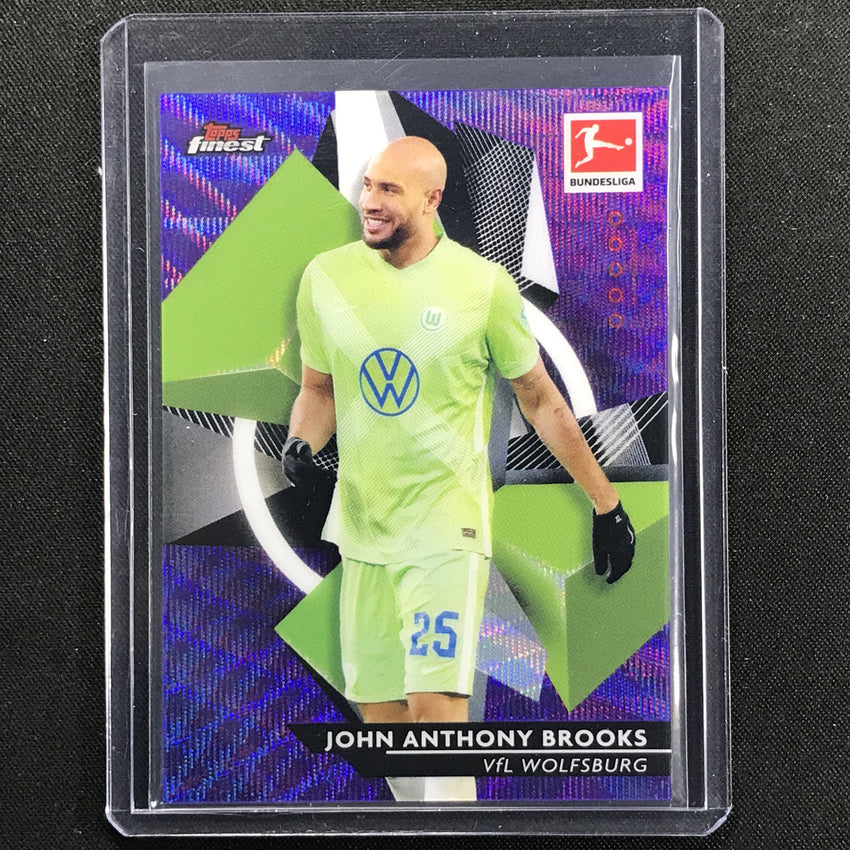 2020-21 Finest Bundesliga John Anthony Brooks Base Refractor Purple Wave 10/250