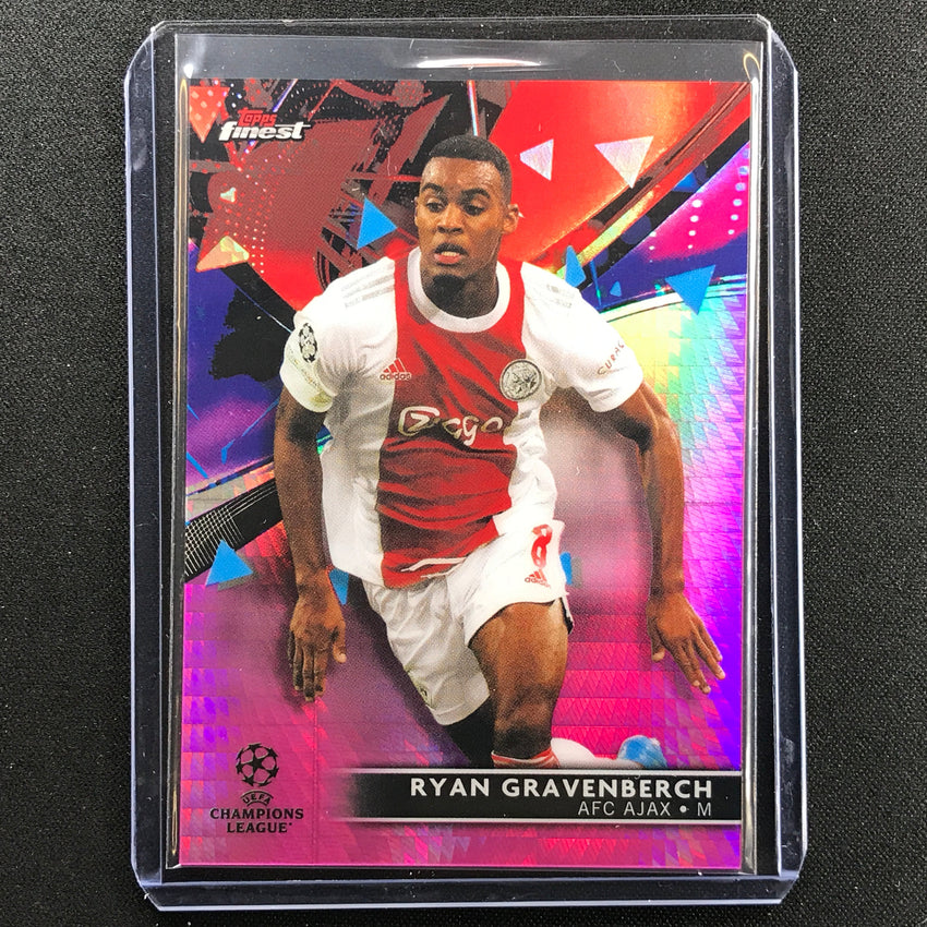 2021-22 Finest Uefa Ucl Ryan Gravenberch Pink Prism 57/125