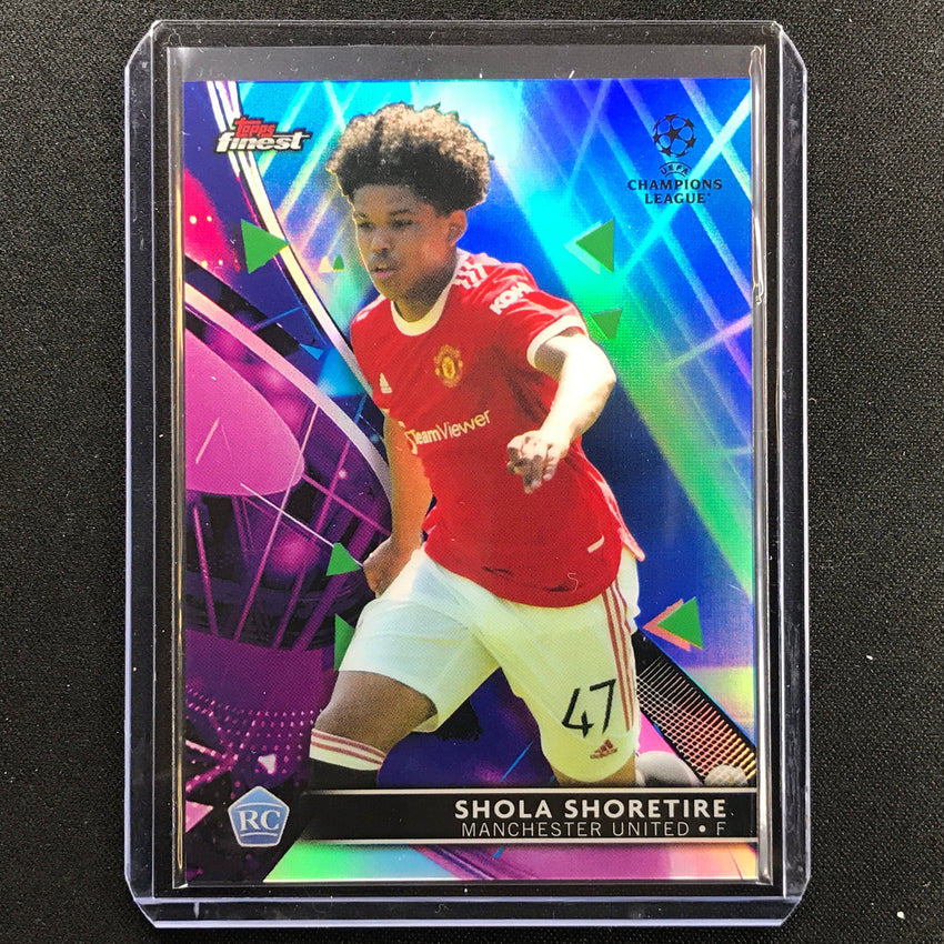 2021-22 Finest Uefa Ucl Shola Shoretire Rookie Blue Aqua Vaporwave 63/99