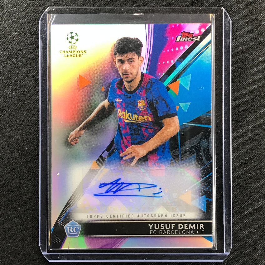 2021-22 Finest UEFA UCL YUSUF DEMIR Rookie Refractor Base Auto #YD