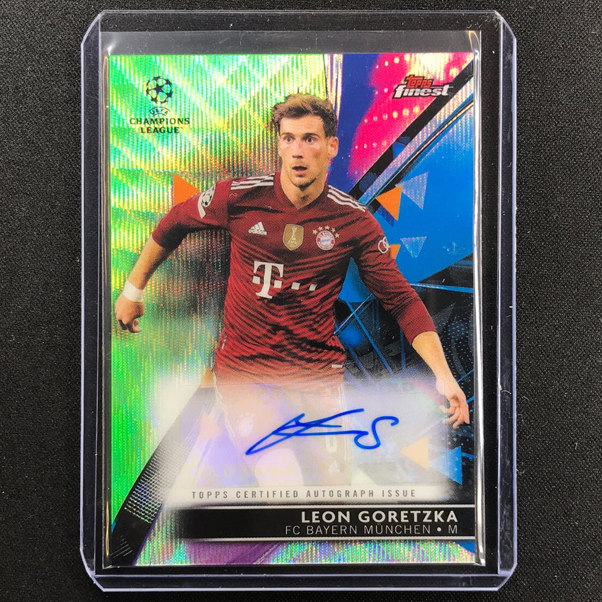 2021-22 Finest Uefa Ucl Leon Goretzka Auto Neon Green Wave 98/99