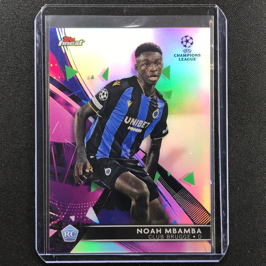 2021-22 Finest Uefa Ucl Noah Mbamba Rookie Refractor No 38