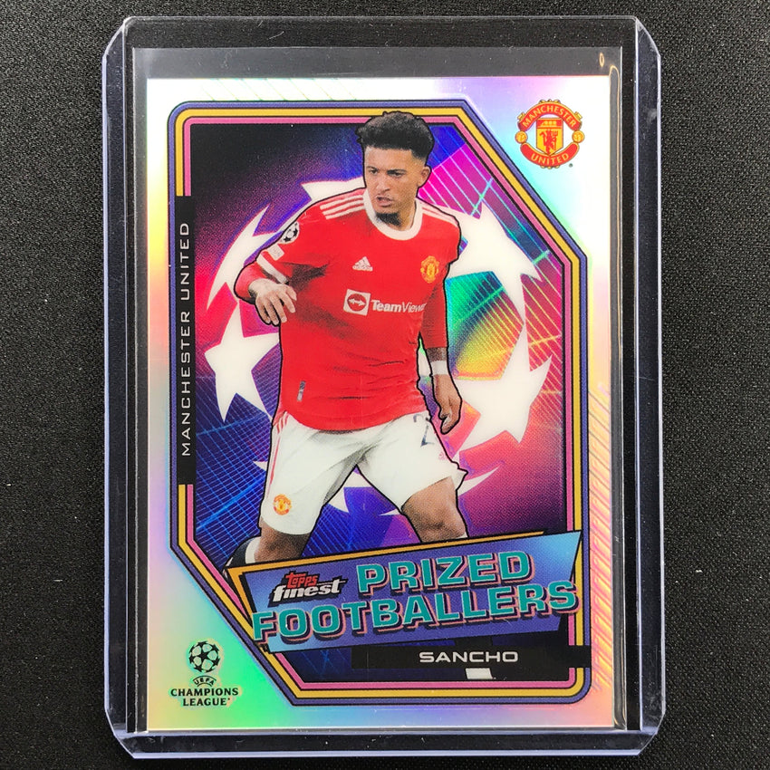 2021-22 Finest UEFA UCL JADON SANCHO Prized Footballers Refractor #2