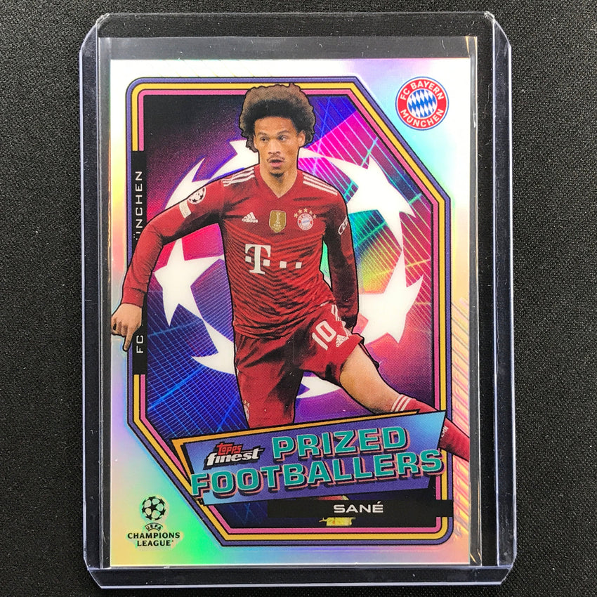 2021-22 Finest UEFA UCL LEROY SANE Prized Footballers Refractor #12