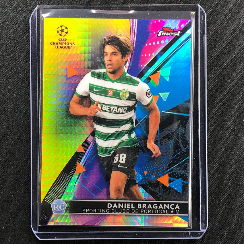 2021-22 Finest Uefa Ucl Daniel Braganca Rookie Yellow Prism 166/250