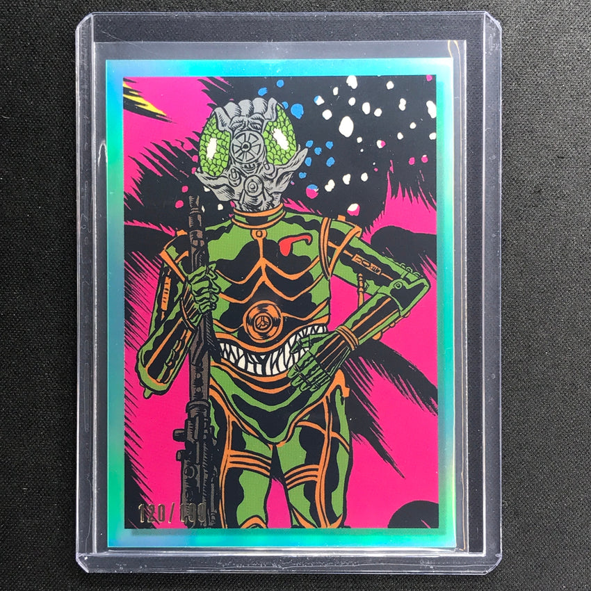 2023 Star Wars Galaxy Chrome 4-lom Darth Vaders Bounty Hunters Aqua 120/199