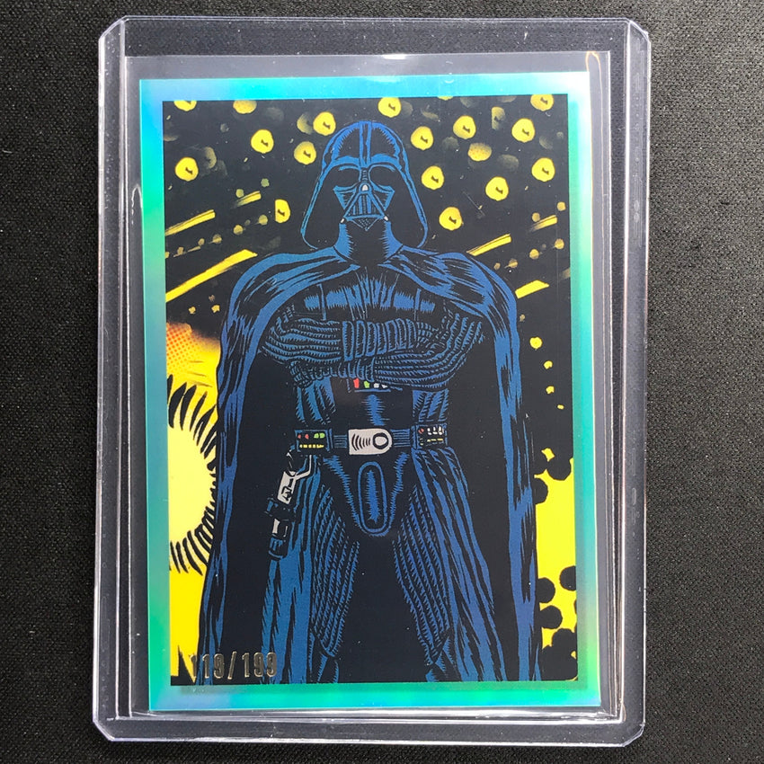 2023 Star Wars Galaxy Chrome Darth Vader Darth Vader Bounty Hunters Aqua 119/199