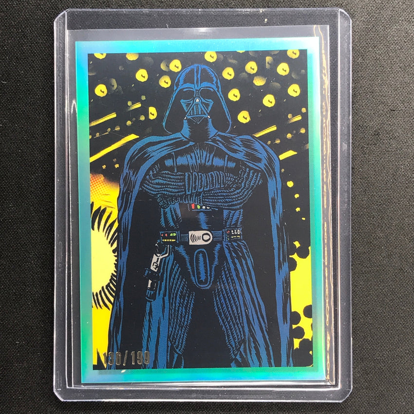 2023 Star Wars Galaxy Chrome Darth Vader Darth Vader Bounty Hunters Aqua 130/199