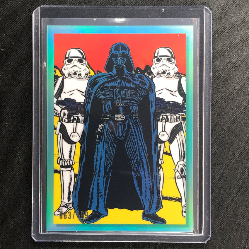 2023 Star Wars Galaxy Chrome Darth Vader Darth Vader Bounty Hunters Aqua 63/199