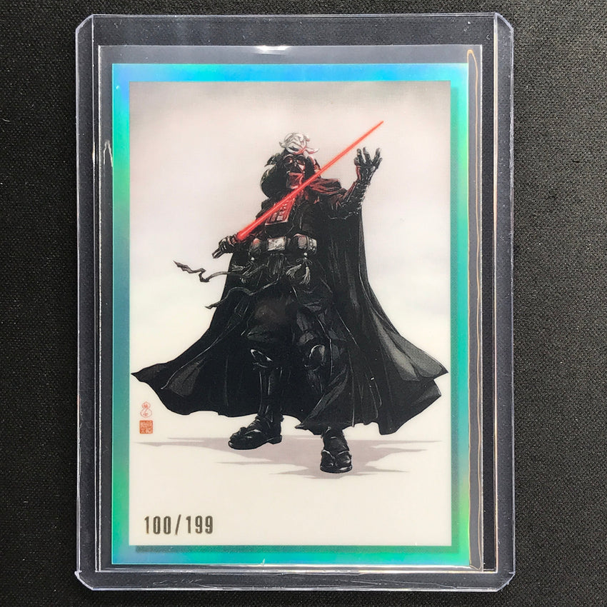 2023 Star Wars Galaxy Chrome Darth Vader Galactic Visions Aqua 100/199