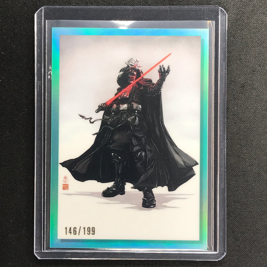 2023 Star Wars Galaxy Chrome Darth Vader Galactic Visions Aqua 146/199