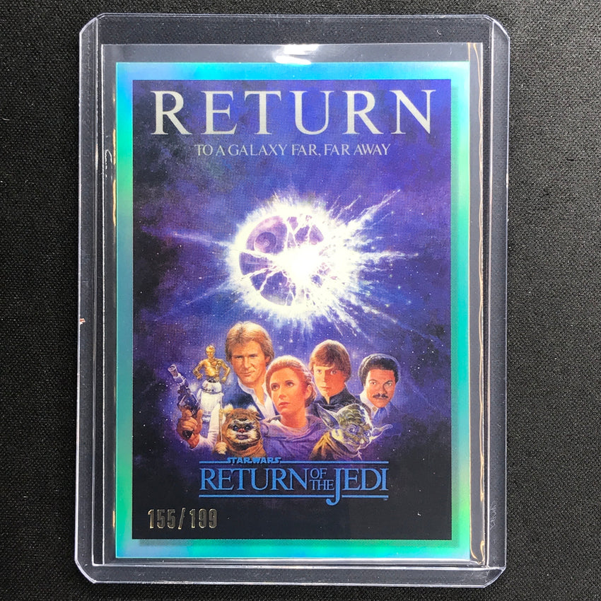 2023 Star Wars Galaxy Chrome RETURN OF THE JEDI 40th Anniversary Aqua 155/199 #3