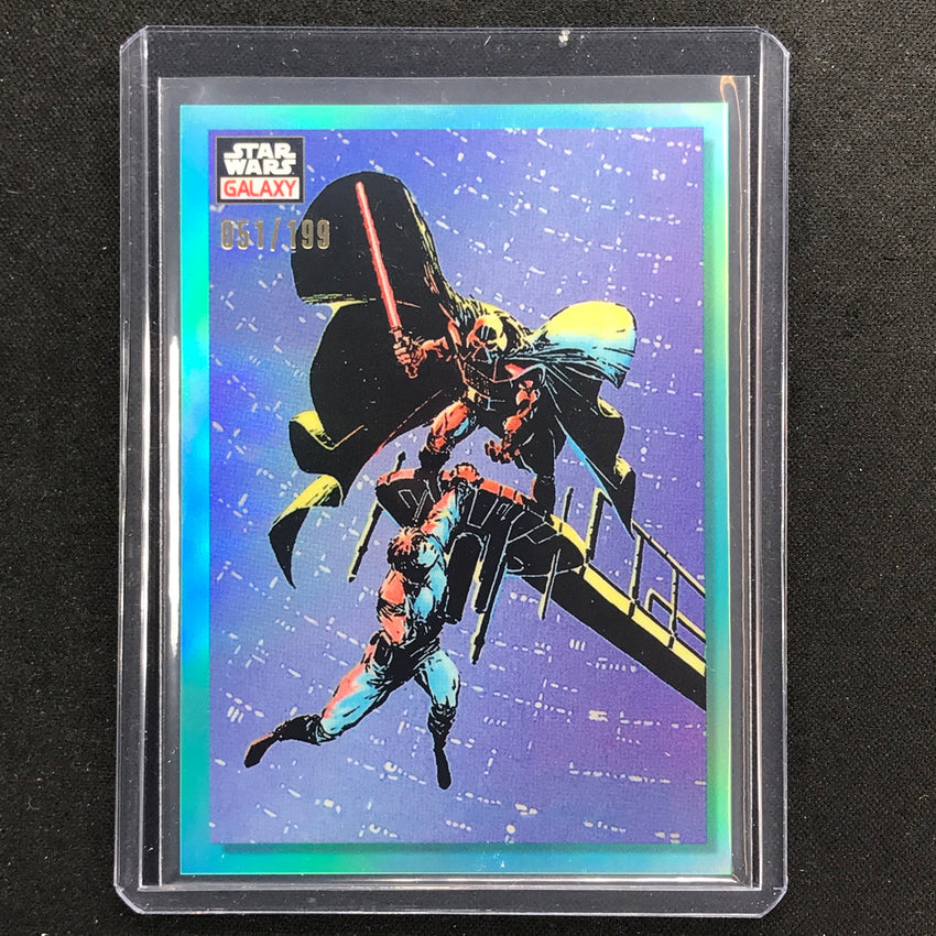 2023 Star Wars Galaxy Chrome Luke In Peril Base Aqua 51/199 No 1