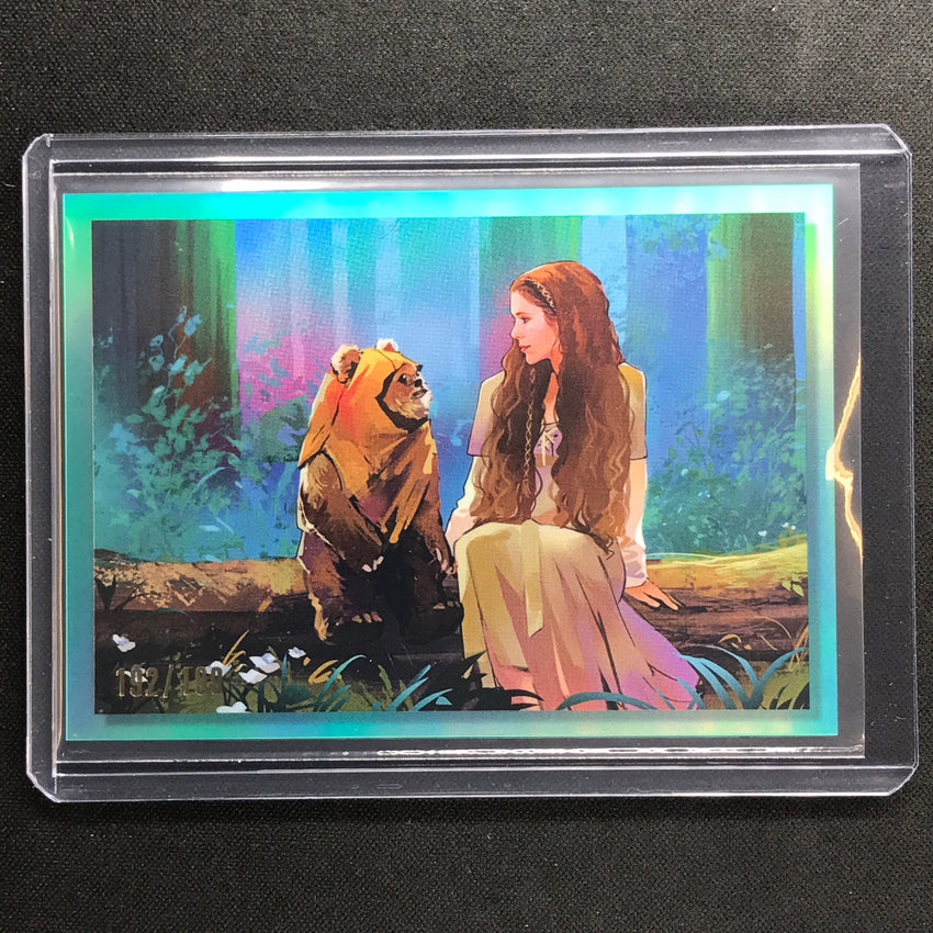 2023 Star Wars Galaxy Chrome Princess Leia Women Of Star Wars Aqua 192/199 No 5