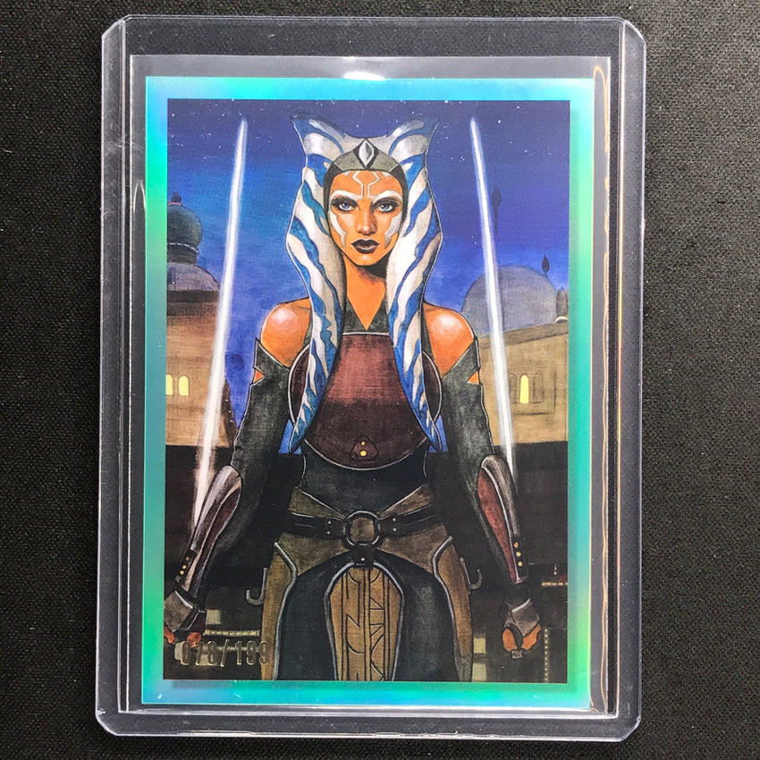 2023 Star Wars Galaxy Chrome Ahsoka Tano Women Of Star Wars Aqua 78/199 No 7