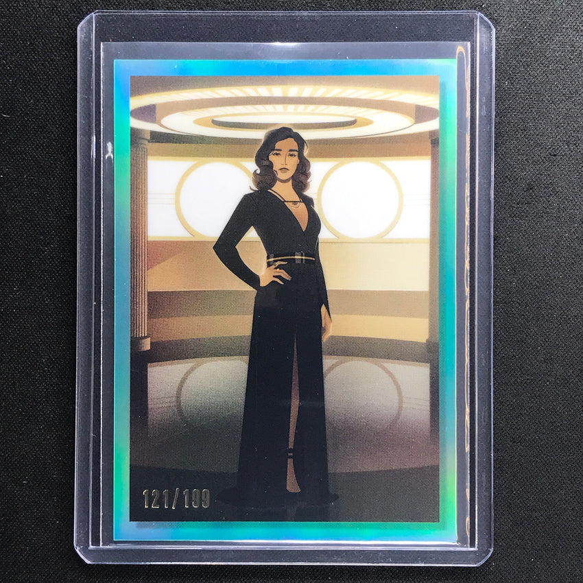 2023 Star Wars Galaxy Chrome Qira Women Of Star Wars Aqua 121/199 No 10