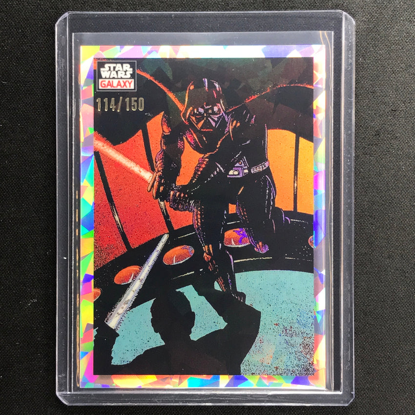 2023 Star Wars Galaxy Chrome Carbonite Chamber Duel Base Atomic 114/150 No 22