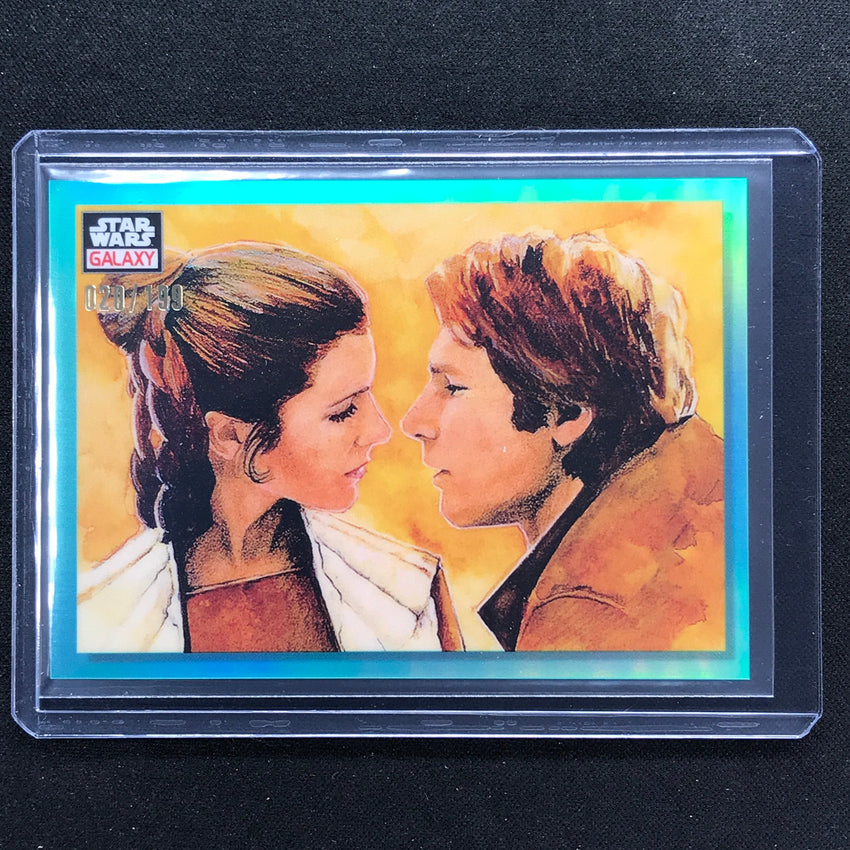 2023 Star Wars Galaxy Chrome The Princess And The Scoundrel Base Aqua 20/199 No 5