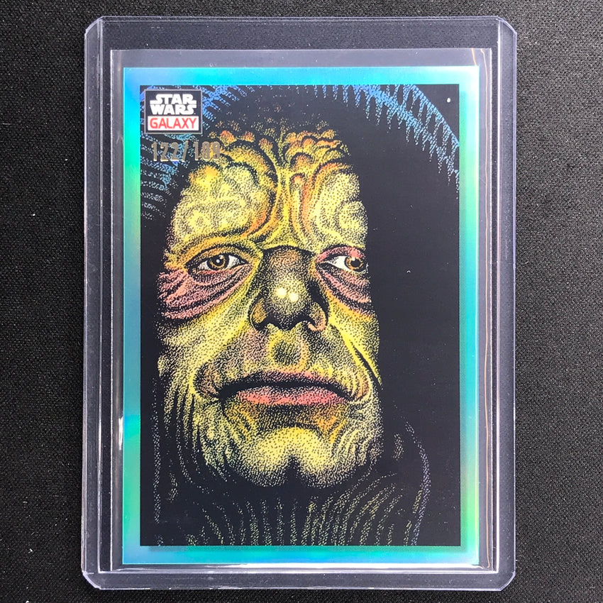 2023 Star Wars Galaxy Chrome The Emperor Up Close Base Aqua 122/199 No 10