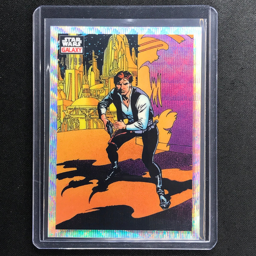 2023 Star Wars Galaxy Chrome Han Solo Draws Base Wave 46/99 No 7