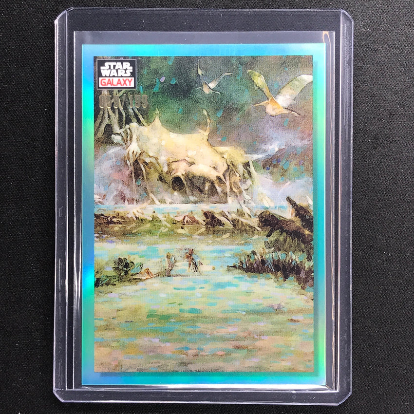 2023 Star Wars Galaxy Chrome Yodas Hut Base Aqua 59/199 No 15
