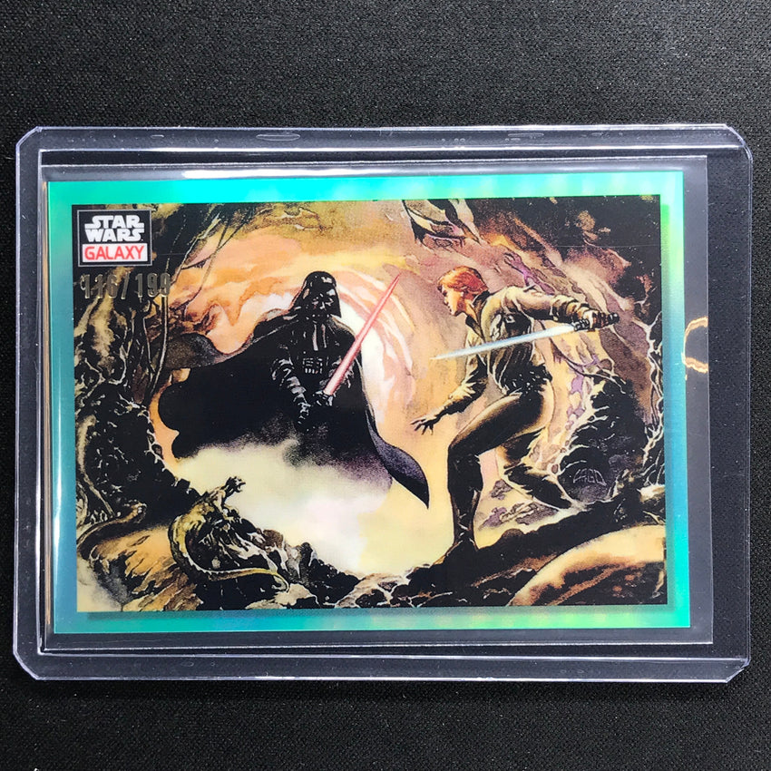 2023 Star Wars Galaxy Chrome Showdown On Dagobah Base Aqua 116/199 No 17