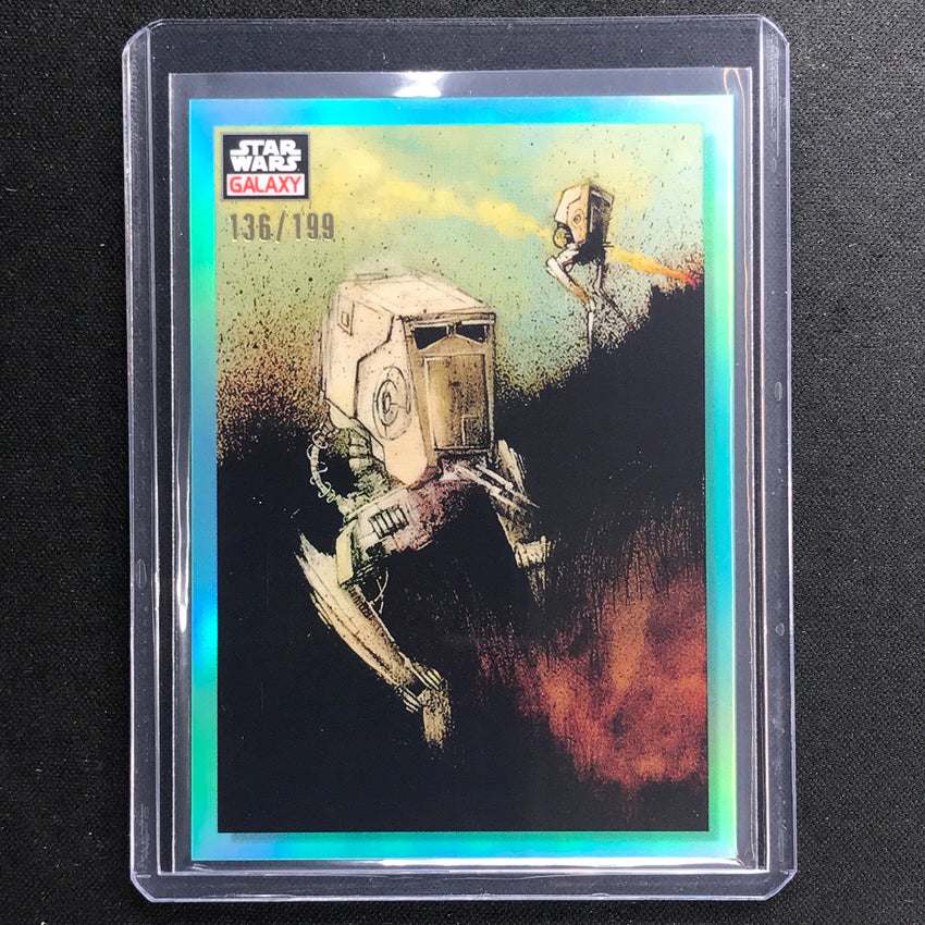 2023 Star Wars Galaxy Chrome AT-STS ON THE PROWL Base Aqua 136/199 #18