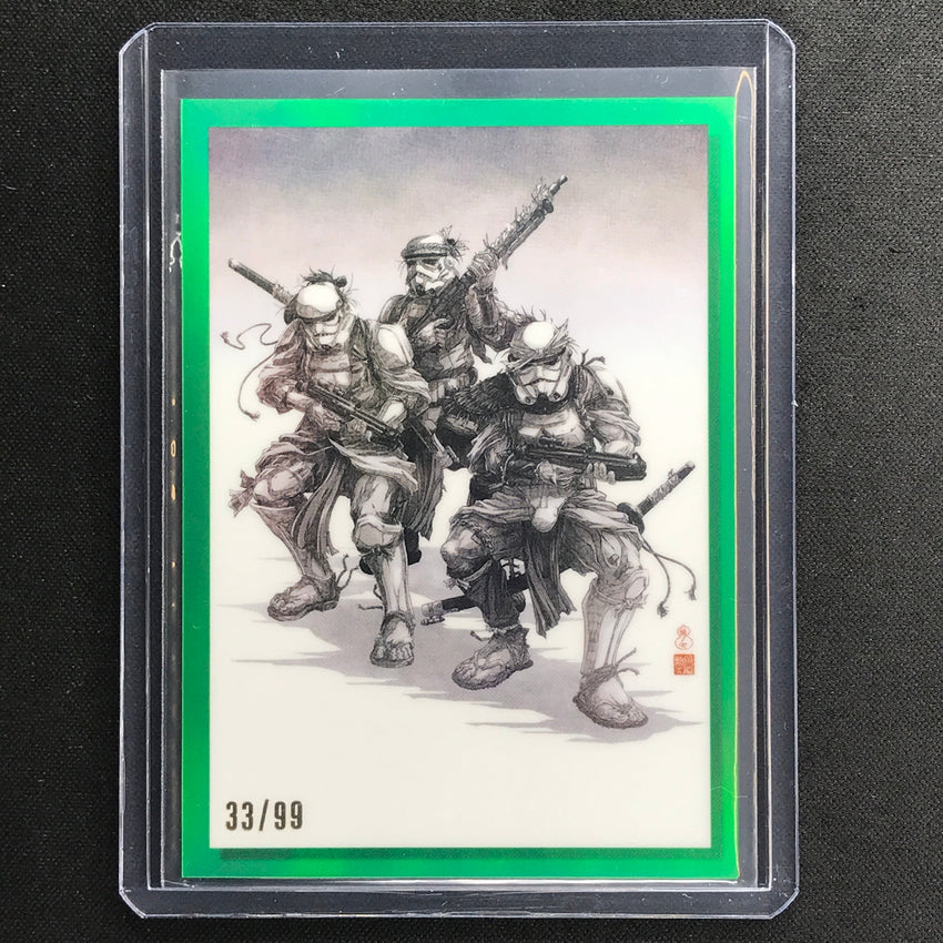 2023 Star Wars Galaxy Chrome STORMTROOPERS Galactic Visions Green 33/99 #10