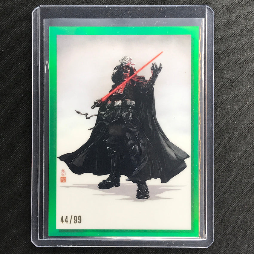 2023 Star Wars Galaxy Chrome Darth Vader Galactic Visions Green 44/99 No 12