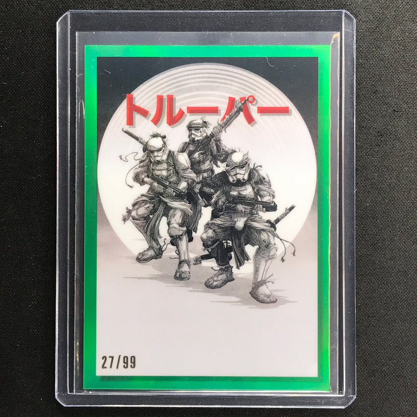 2023 Star Wars Galaxy Chrome Stormtroopers Galactic Visions Green 27/99 No 15