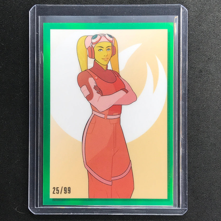 2023 Star Wars Galaxy Chrome HERA SYNDULLA Women of Star Wars Green 25/99 #1