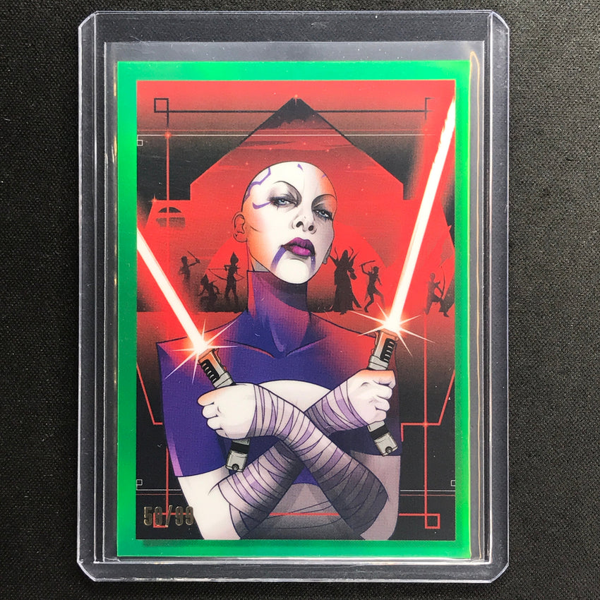 2023 Star Wars Galaxy Chrome Asajj Ventress Women Of Star Wars Green 59/99 No 4