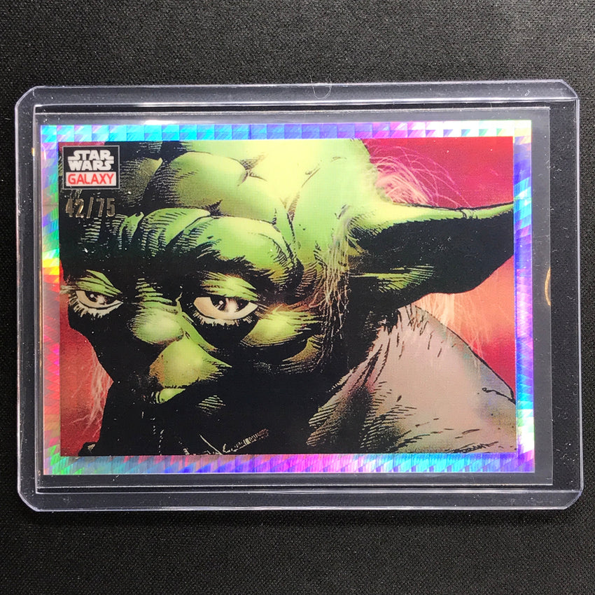 2023 Star Wars Galaxy Chrome Wise Yoda Base Prism 42/75 No 2