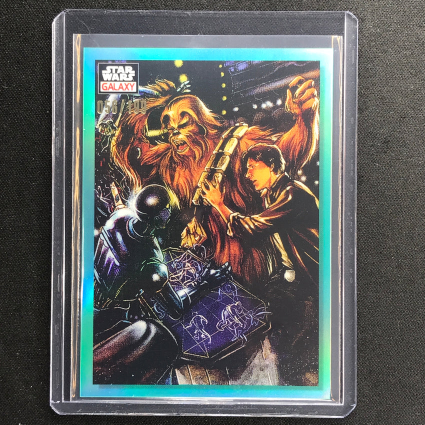 2023 Star Wars Galaxy Chrome AN UPSET WOOKIEE Base Aqua 56/199 #23