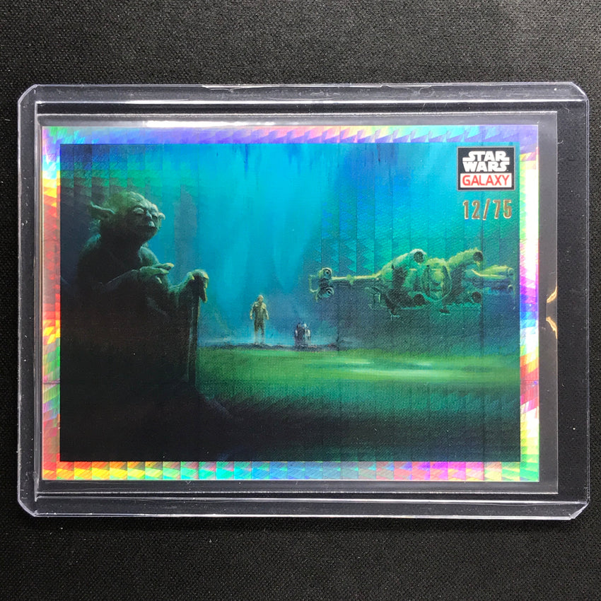 2023 Star Wars Galaxy Chrome Lifting The X-wing Base Prism 12/75 No 87