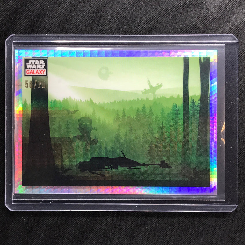 2023 Star Wars Galaxy Chrome 74-Z SPEEDER BIKE Base Prism 56/75 #98