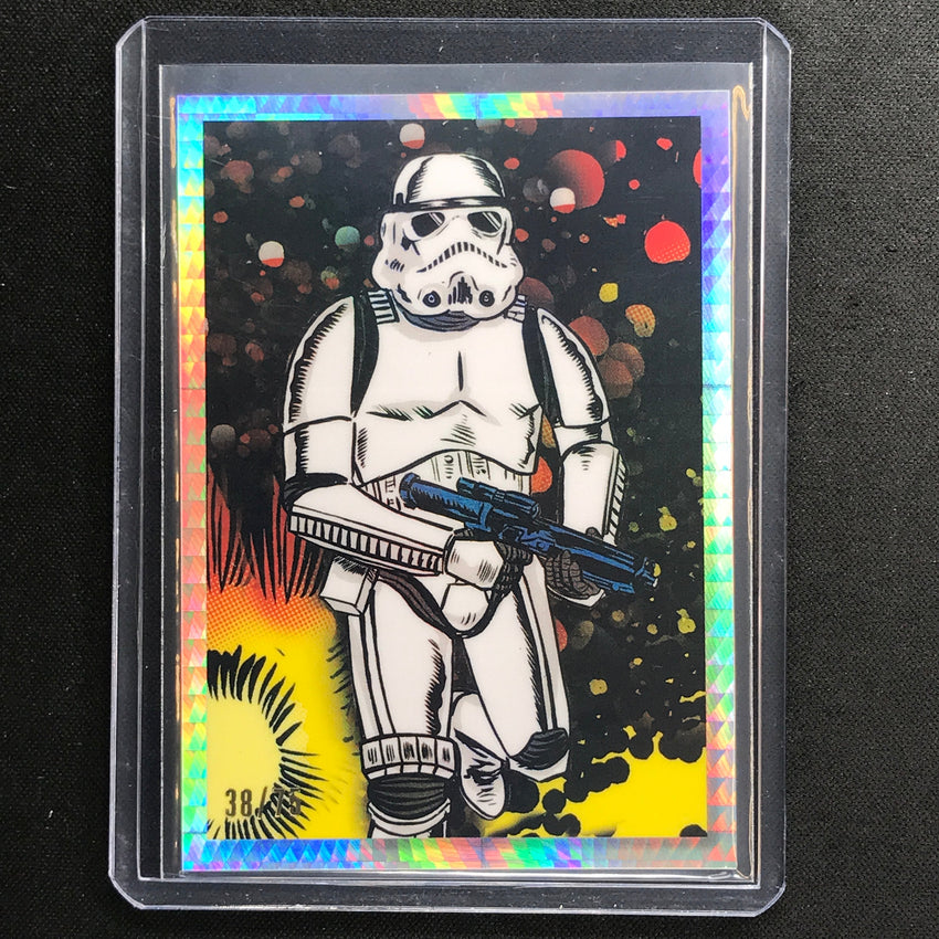 2023 Star Wars Galaxy Chrome Stormtrooper Darth Vader Bounty Hunters Prism 38/75