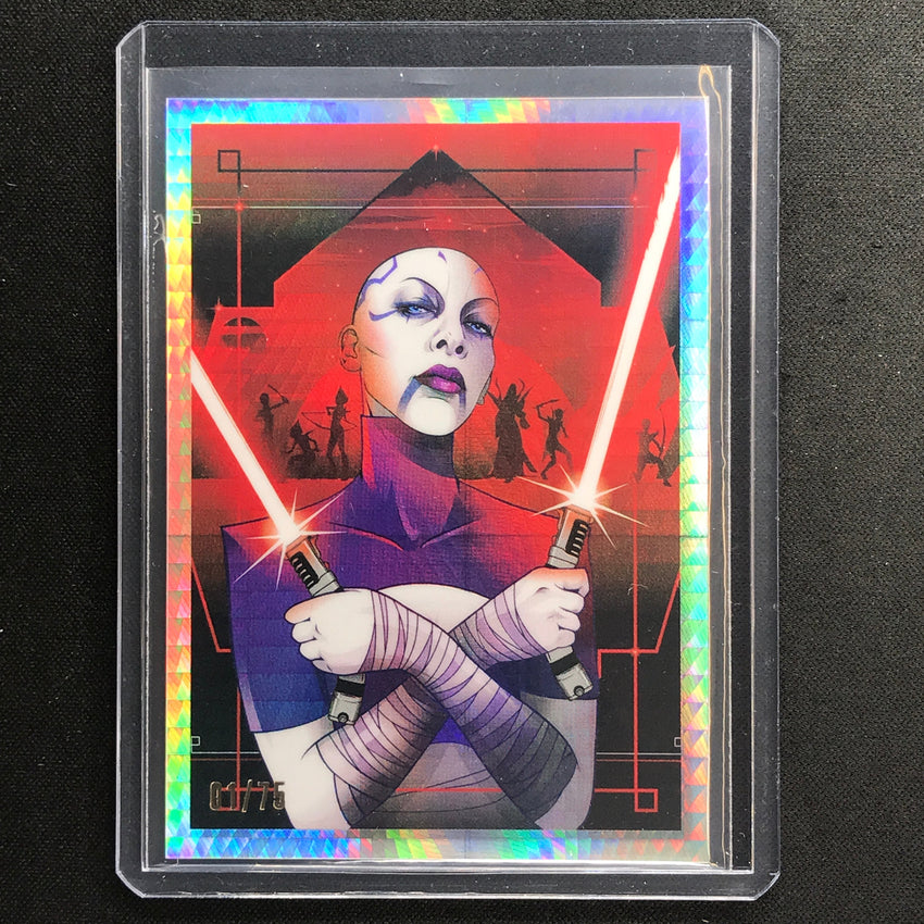 2023 Star Wars Galaxy Chrome Asajj Ventress Women Of Star Wars Prism 1/75