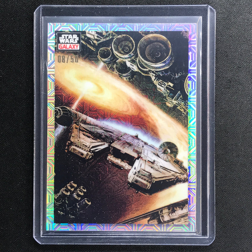2023 Star Wars Galaxy Chrome Flight Of The Millennium Falcon Base Mojo 8/50 No 54