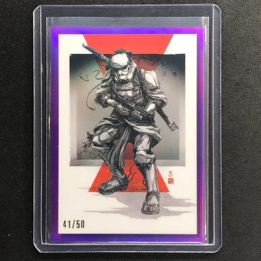 2023 Star Wars Galaxy Chrome Stormtrooper Galactic Visions Purple 41/50 No 14