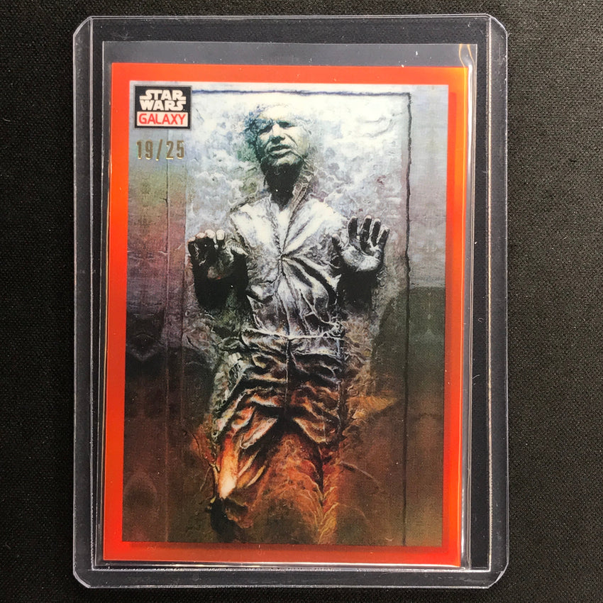 2023 Star Wars Galaxy Chrome Hes All Yours Bounty Hunter Base Orange 19/25 No 73