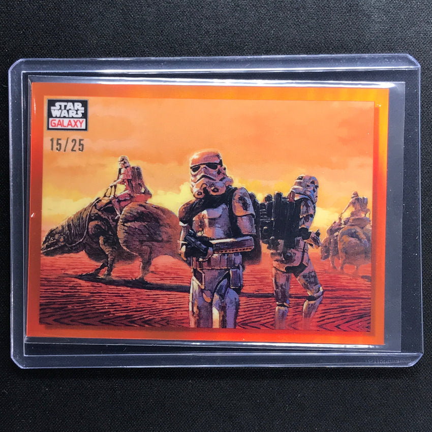 2023 Star Wars Galaxy Chrome Sandtroopers Base Orange 15/25 No 85
