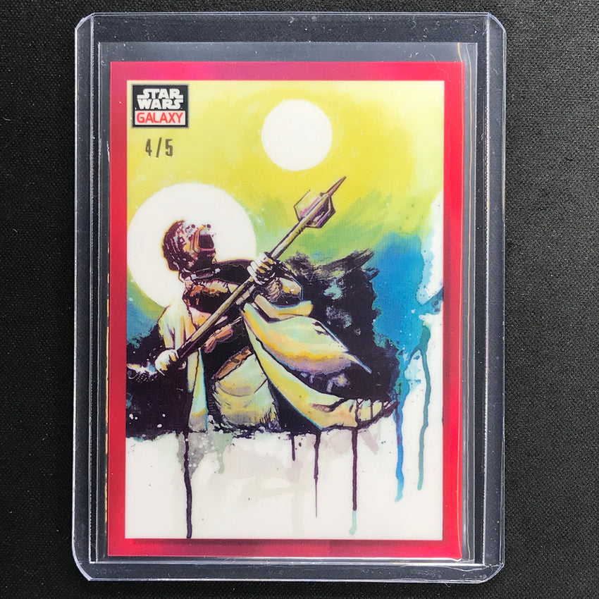 2023 Star Wars Galaxy Chrome TUSKEN UNDER TWIN SUNS Base Red 4/5 #53