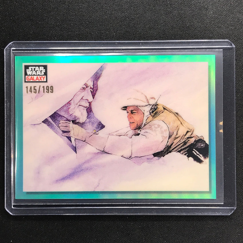 2023 Star Wars Galaxy Chrome Kenobis Visage Base Aqua 145/199 No 31