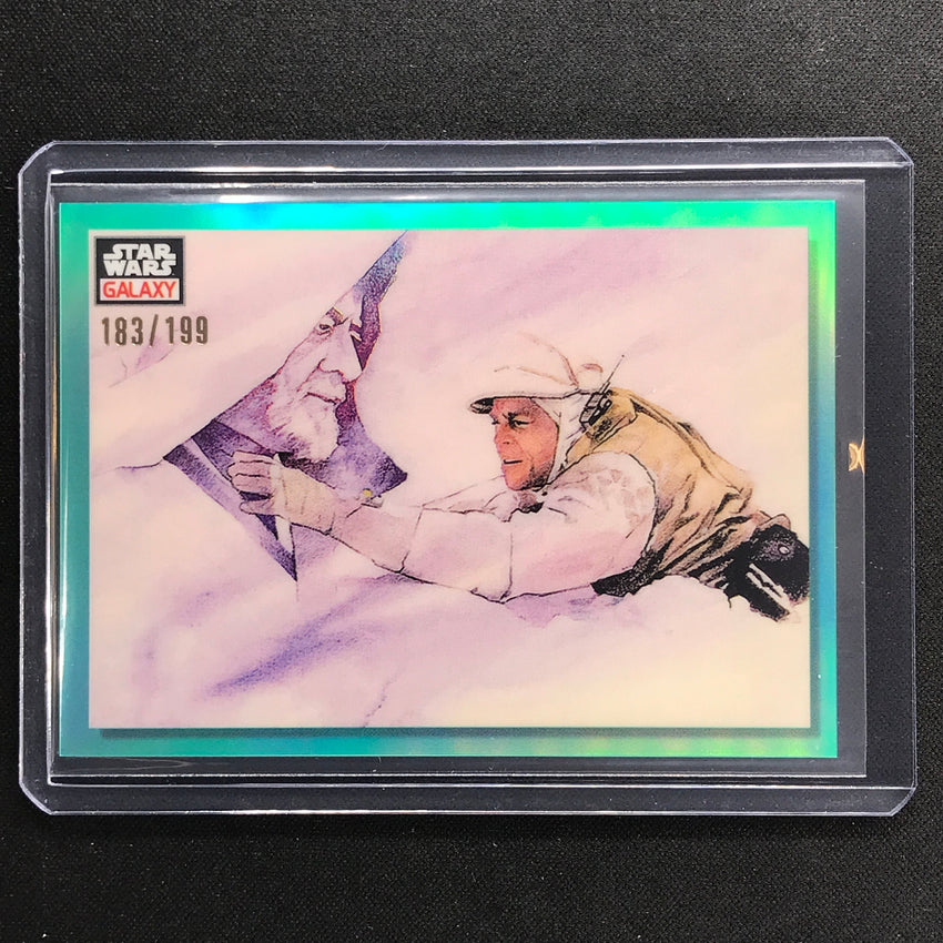 2023 Star Wars Galaxy Chrome Kenobis Visage Base Aqua 183/199 No 31