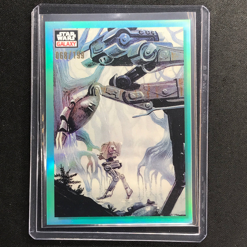 2023 Star Wars Galaxy Chrome MARCHING AT-STS Base Aqua 68/199 #38