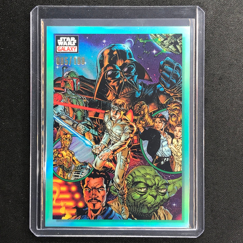 2023 Star Wars Galaxy Chrome THE STAR WARS SAGA Base Aqua 85/199 #40