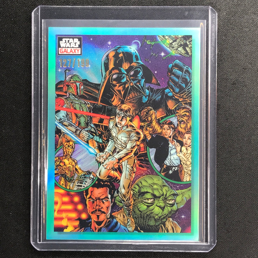 2023 Star Wars Galaxy Chrome The Star Wars Saga Base Aqua 127/199 No 40