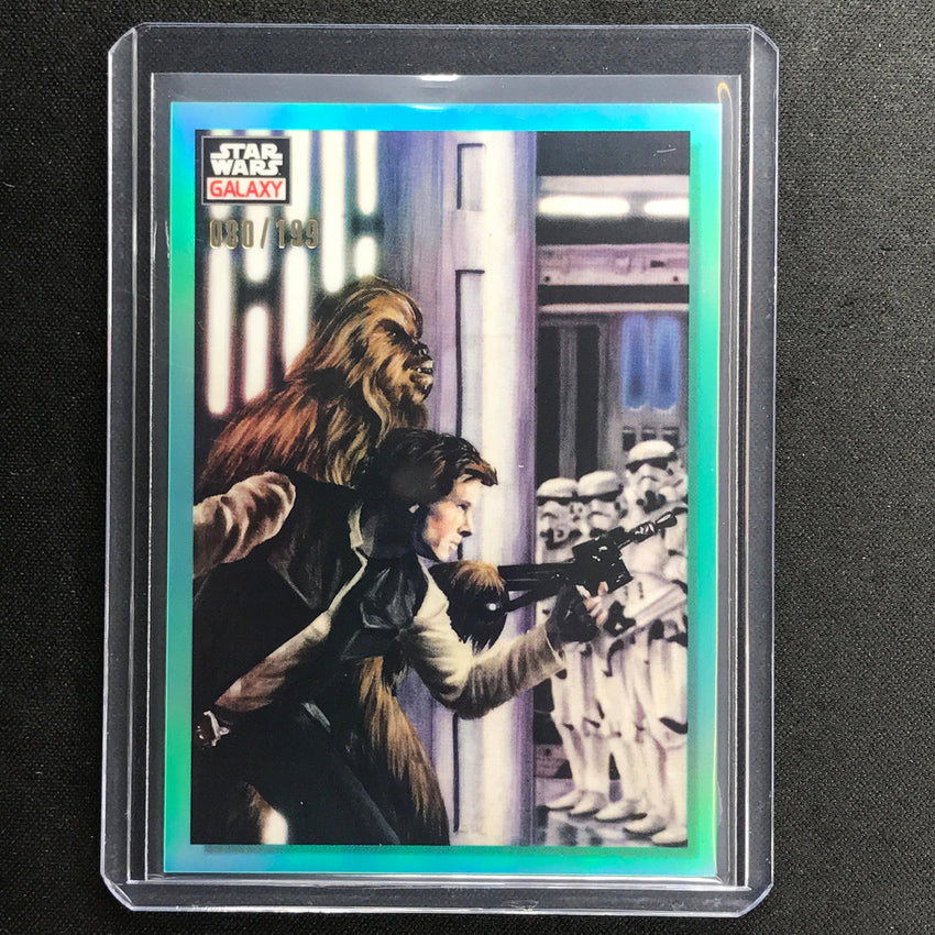 2023 Star Wars Galaxy Chrome Sneaking Around Danger Base Aqua 80/199 No 46